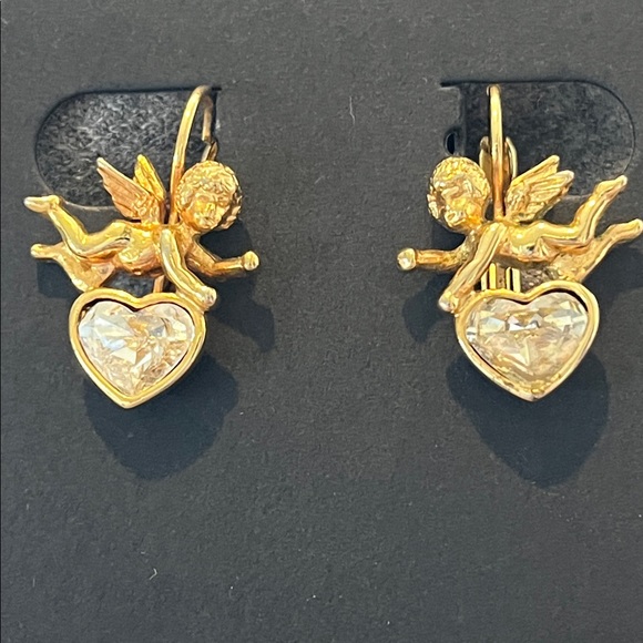 Kirk’s Folly Cupid Heart Crystal Earrings - Picture 5 of 5